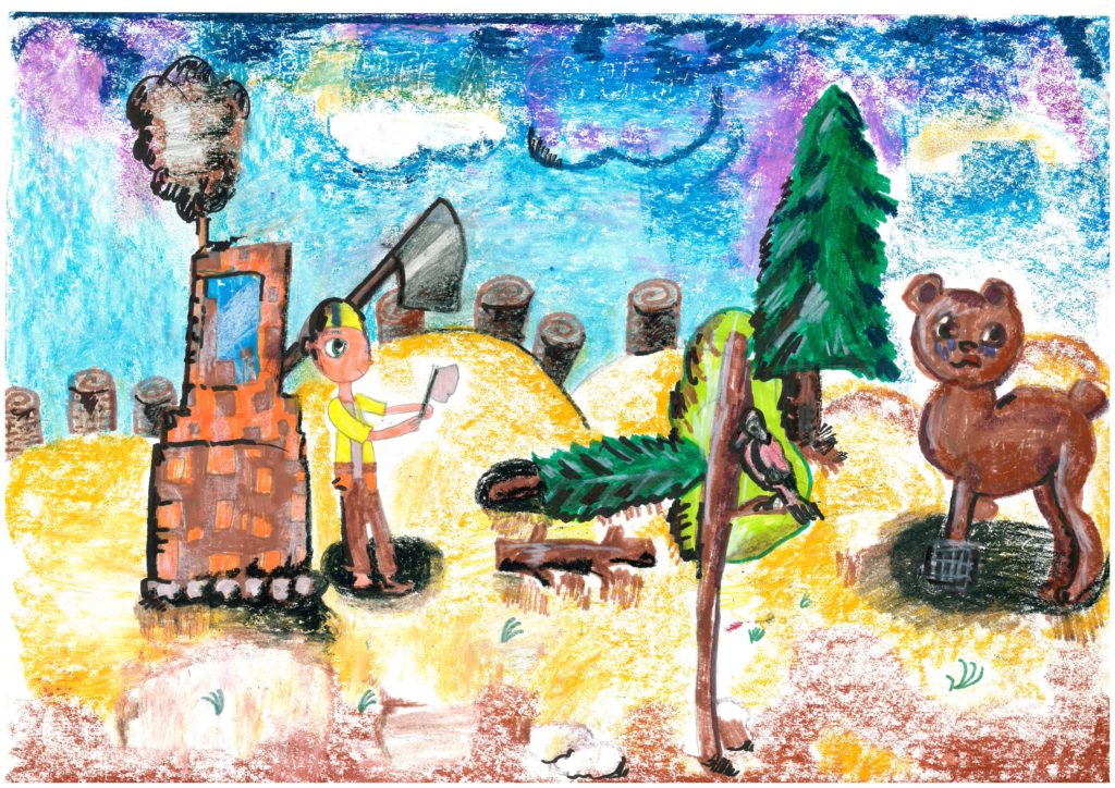 «Вырубка леса», Осипова Надежда, 9 лет, ДДТ «Преображенский», студия «Керамика»