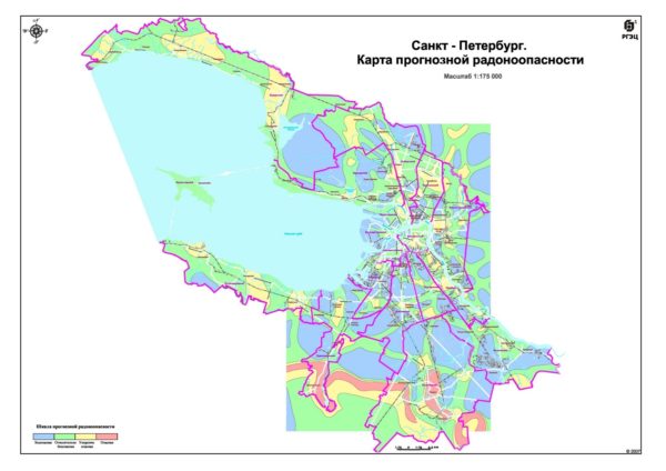 Карта радоноопасности ленинградской области